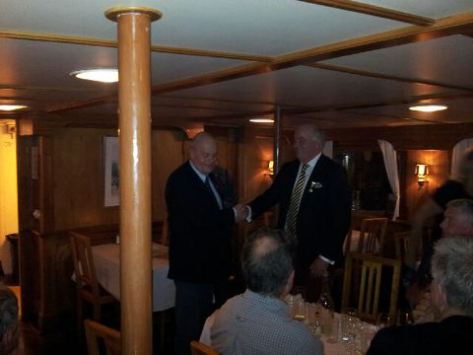 Vår ordförande Jan tilldelas Veteranflottiljens förtjänsttecken